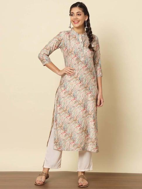 meeranshi multicolor printed kurta pant set