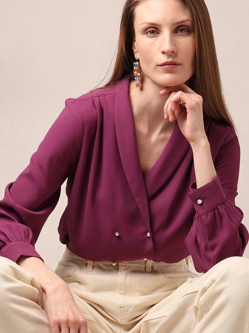 vero moda purple relaxed fit top