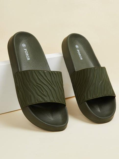 forca by lifestyle men's olive slides