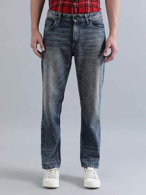 bene kleed blue relaxed fit lightly washed jeans