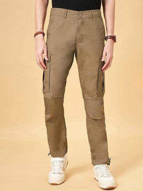 urban ranger by pantaloons warm sand cotton regular fit cargos