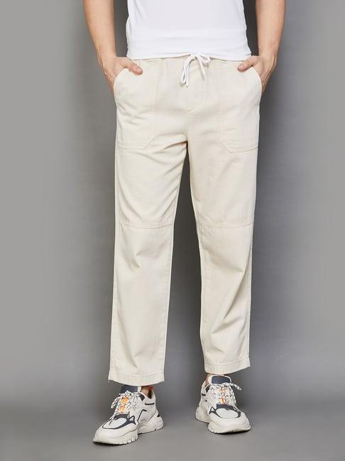 forca by lifestyle stone cotton regular fit trousers