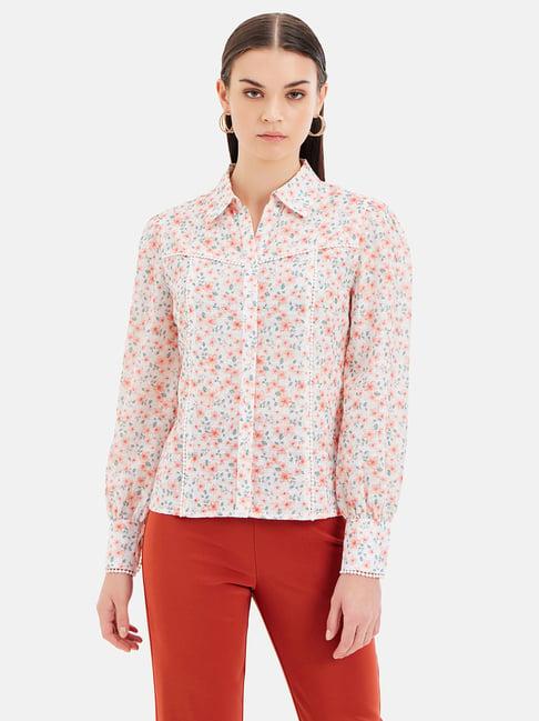 kazo multicolor floral print shirt