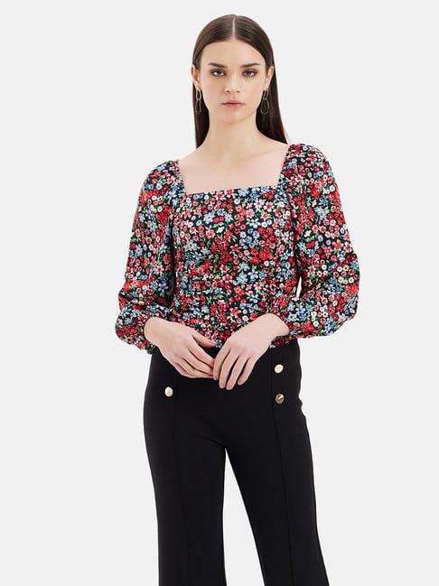 kazo multicolor floral print top