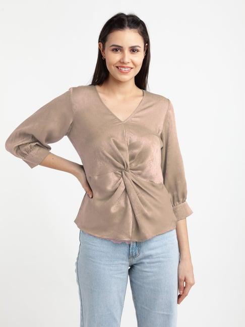 zink london beige regular fit top