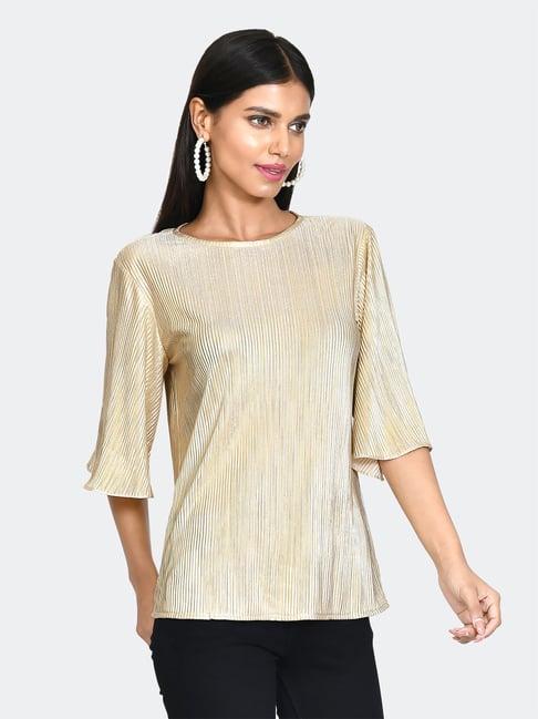 zink london gold embellished top