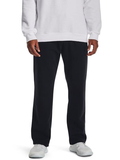 under armour black cotton loose fit sports trackpants