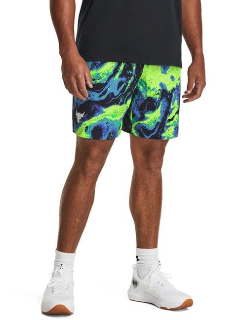 under armour green loose fit printed sports tights