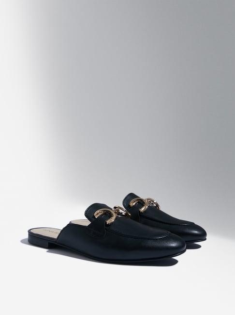 luna blu by westside black trim mules