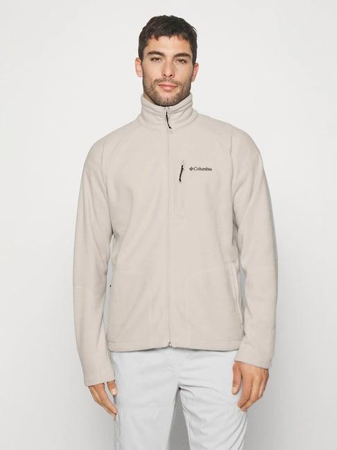 columbia light beige regular fit fast trek jacket