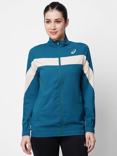 asics teal sports jacket