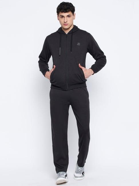 okane dark grey regular fit tracksuits