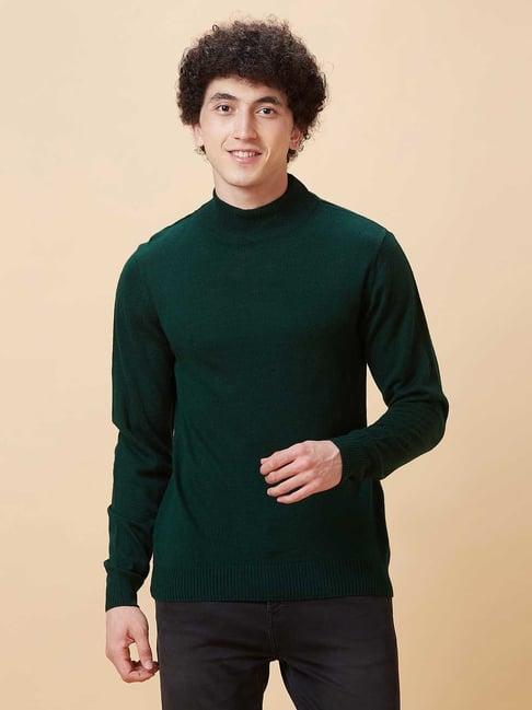 globus green regular fit sweater