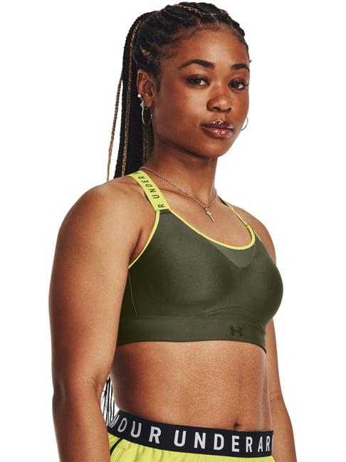 under armour green printed sports bra