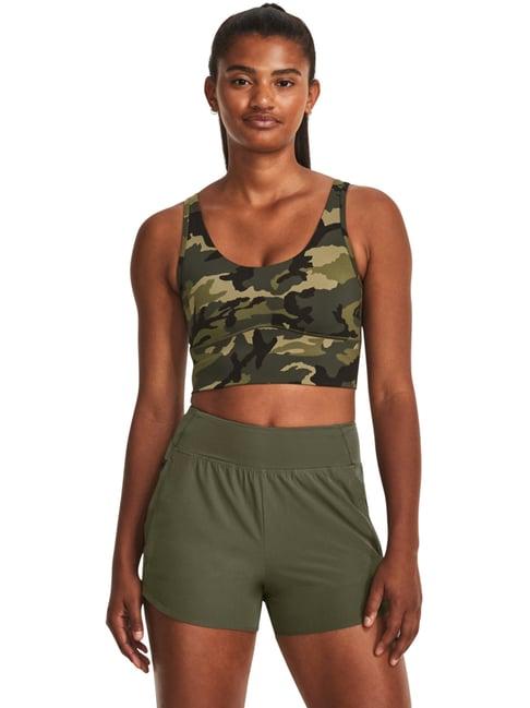 under armour green printed sports bra