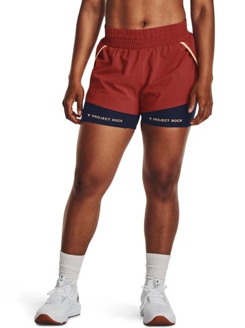 under armour maroon printed sports shorts