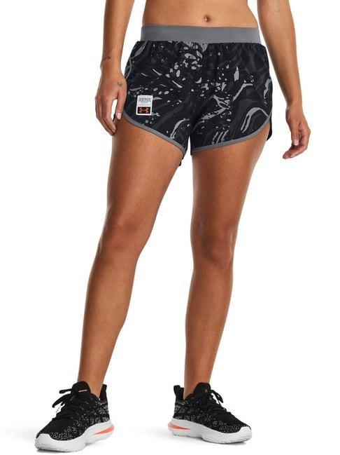 under armour black printed sports shorts