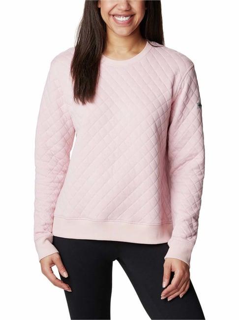 columbia pink chequered sweatshirt