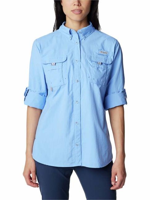 columbia blue relaxed fit shirt