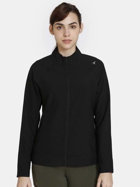 zelocity by zivame black regular fit sports jacket