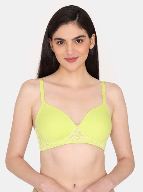 zivame lime green t-shirt bra