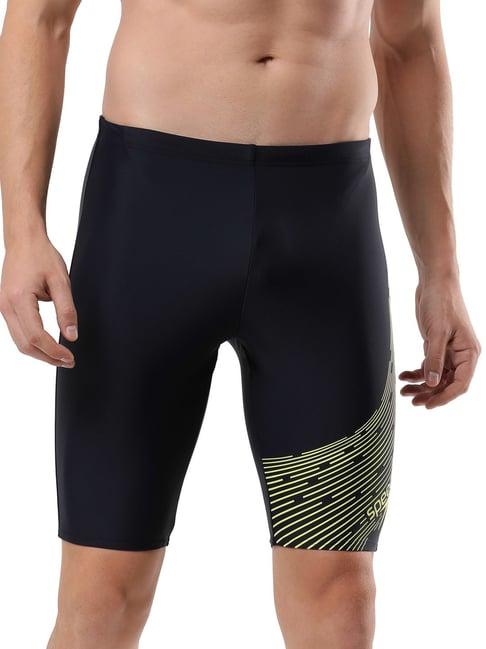 speedo navy regular fit printed sports shorts