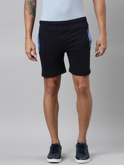 dixcy scott maximus blue cotton regular fit shorts