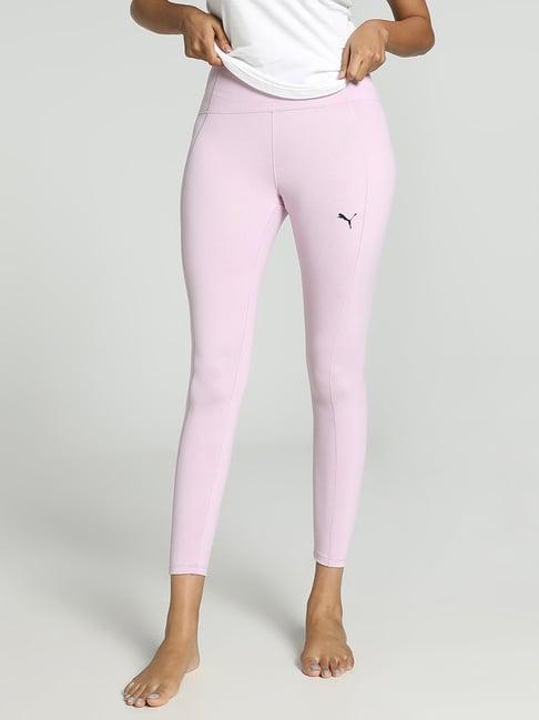 puma lilac textured pattern sports tights