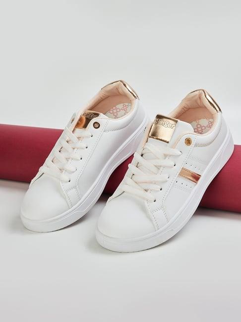 ginger by lifestyle women's pearl white & sultan sneakers