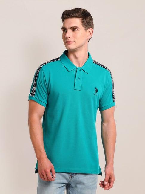 u.s. polo assn. teal slim fit polo t-shirt