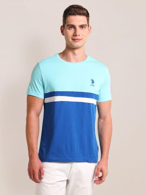 u.s. polo assn. turquoise slim fit crew t-shirt