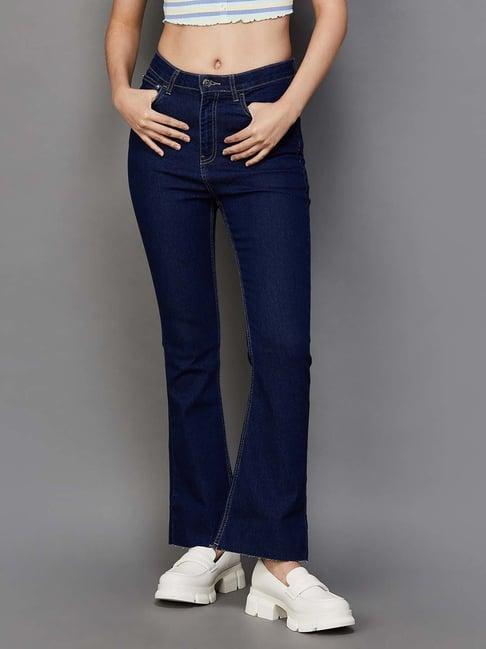 fame forever by lifestyle blue cotton mid rise jeans