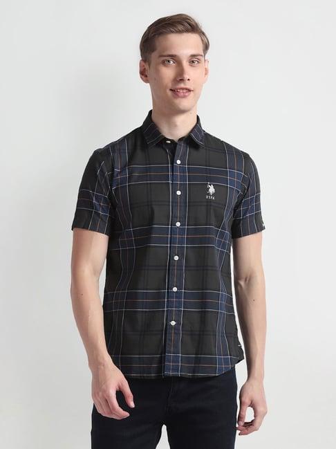 u.s. polo assn. multicolor slim fit check shirt