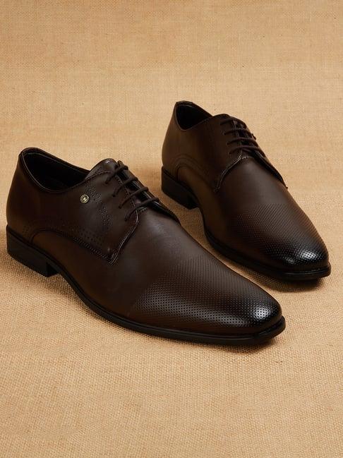 code by lifestyle men's brown derby shoes