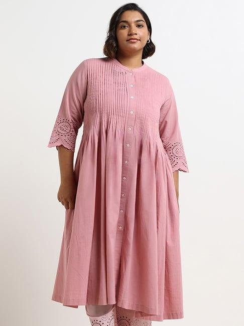 diza by westside pink pintuck kurta