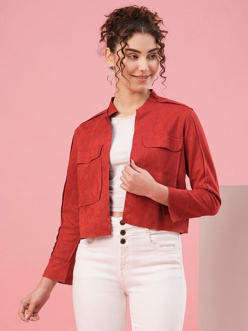 globus red regular fit jacket