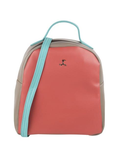 mochi peach synthetic color block backpack