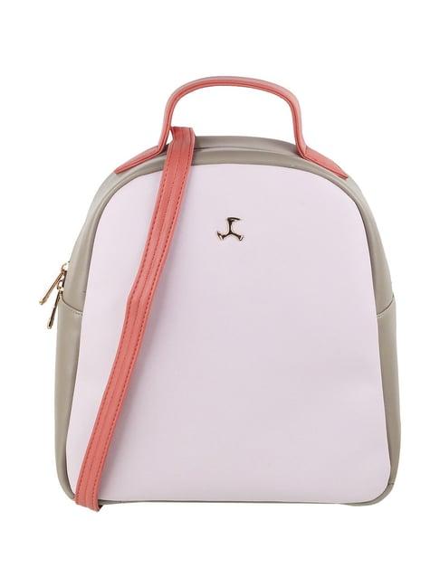 mochi purple synthetic color block backpack