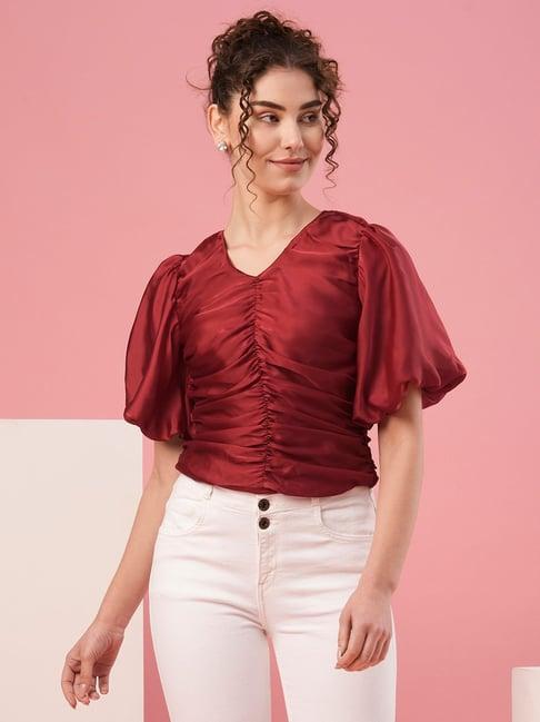 globus red regular fit top