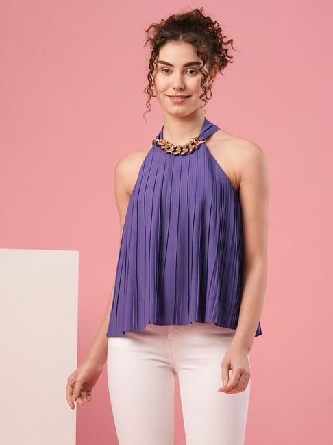 globus purple regular fit top