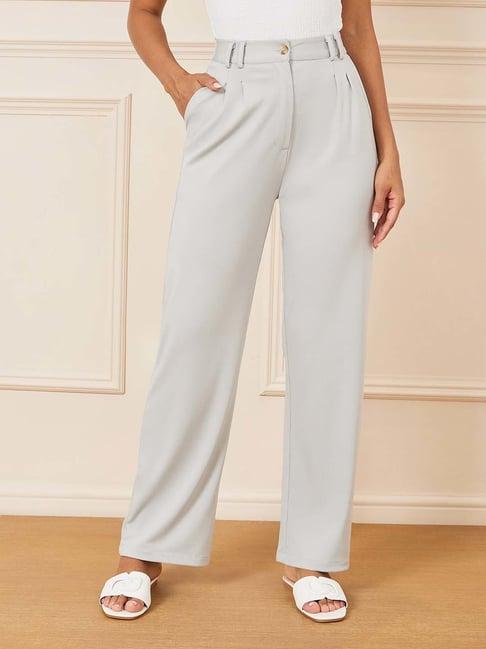 styli grey high rise pants