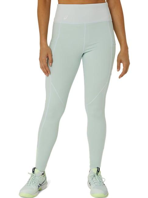 asics blue high rise sports tights