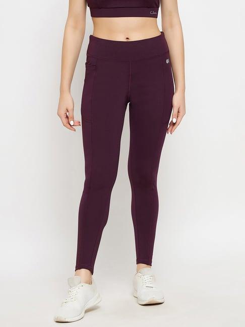 clovia purple active tights