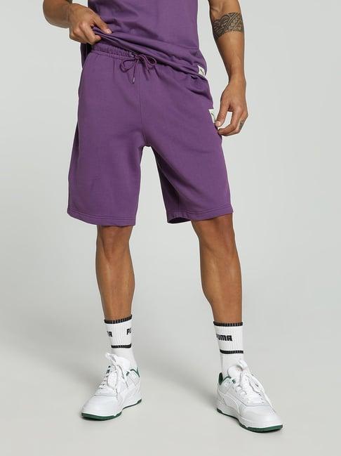 puma x harrdy sandhu crushed berry cotton relaxed fit sports shorts