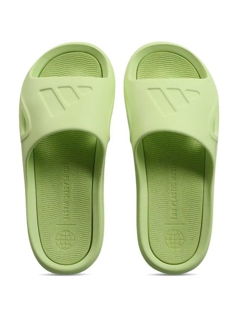 adidas men's adicane green slides