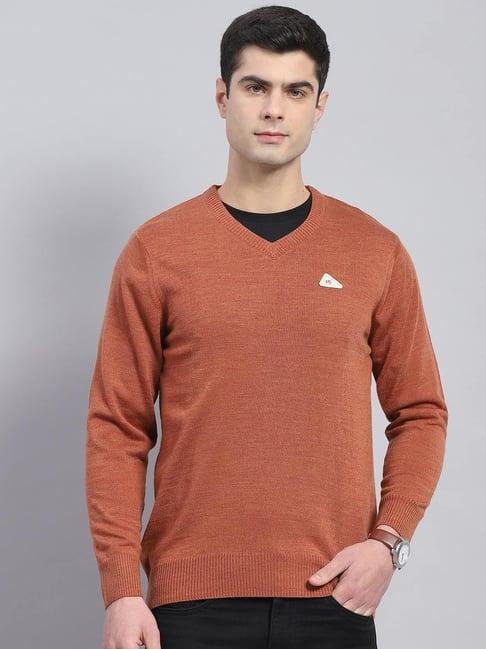 monte carlo rust regular fit sweaters