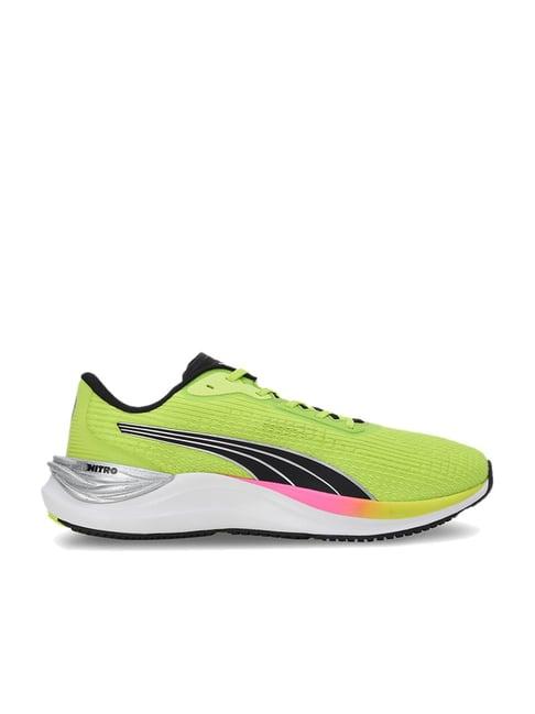 puma women's electrify nitro 3 lime running shoes