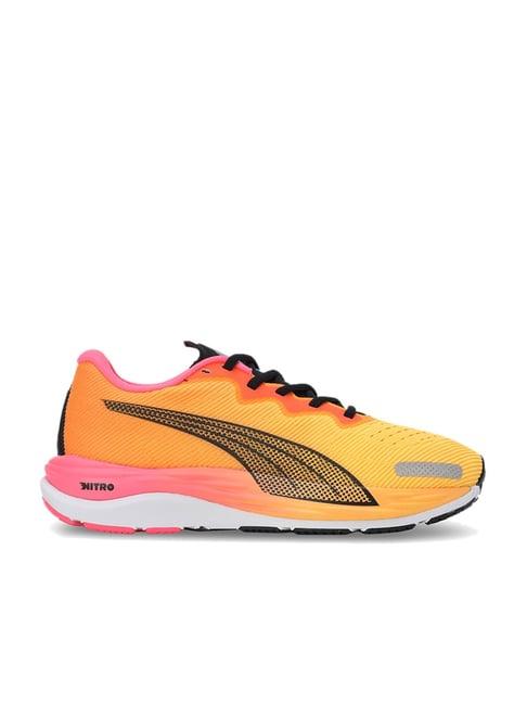 puma women's velocity nitro 2 yellow running shoes