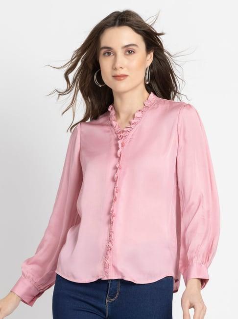 shaye pink regular fit shirt