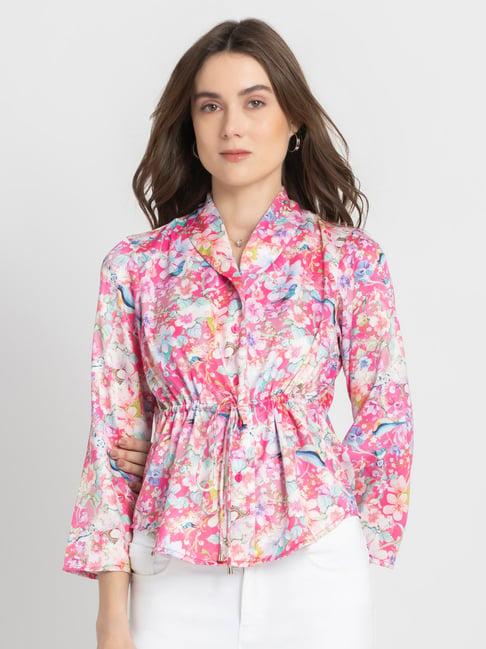 shaye pink floral print top